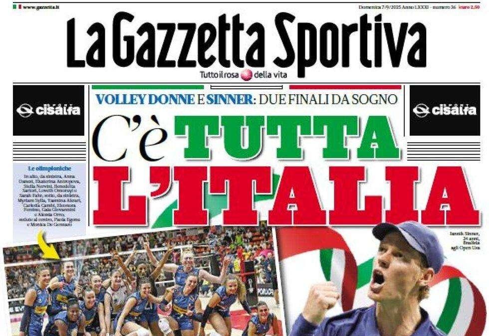 PRIMA PAGINA - Gazzetta dello Sport: "C'è tutta l'Italia"