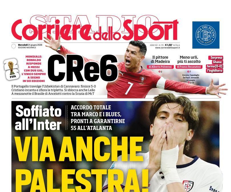 PRIMA PAGINA - Corriere dello Sport: "Via anche Palestra"