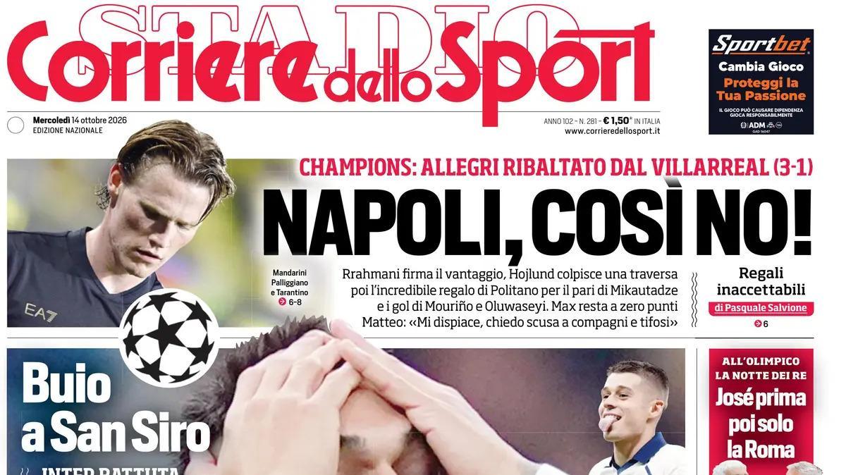 PRIMA PAGINA – Corriere dello Sport: "Opera da Tresoldi"