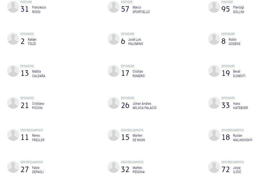 Ecco la lista Champions dell'Atalanta: Ilicic pronto a dire la sua 
