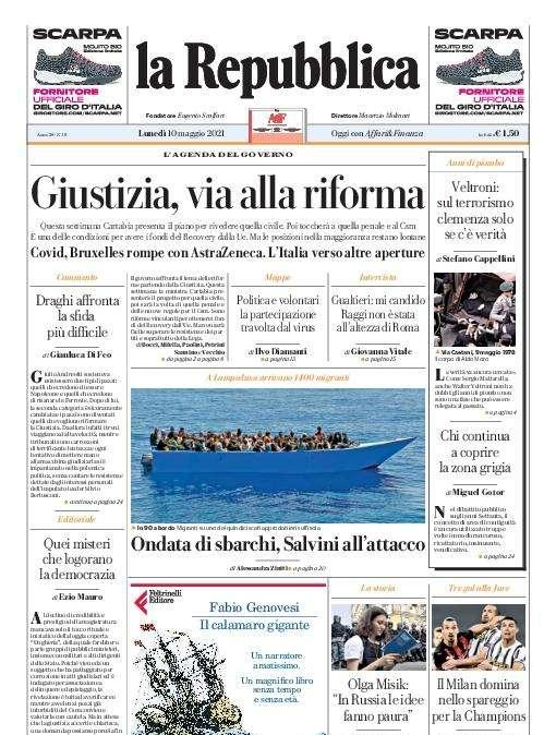 La Repubblica: "Giustizia, via alla riforma" 