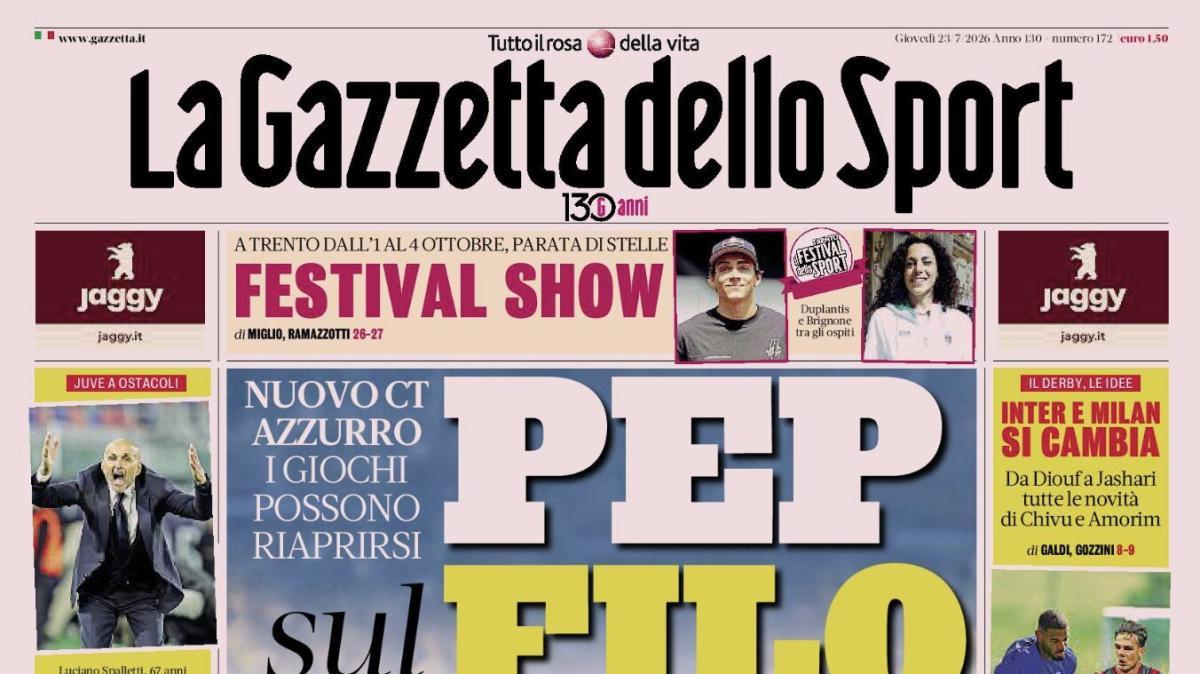 PRIMA PAGINA – La Gazzetta dello Sport: "Pep sul filo"