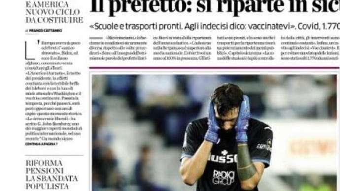 L'Eco di Bergamo: "E' finita 2-1 per i viola. Vince la Fiorentina ma l'Atalanta non ci sta"