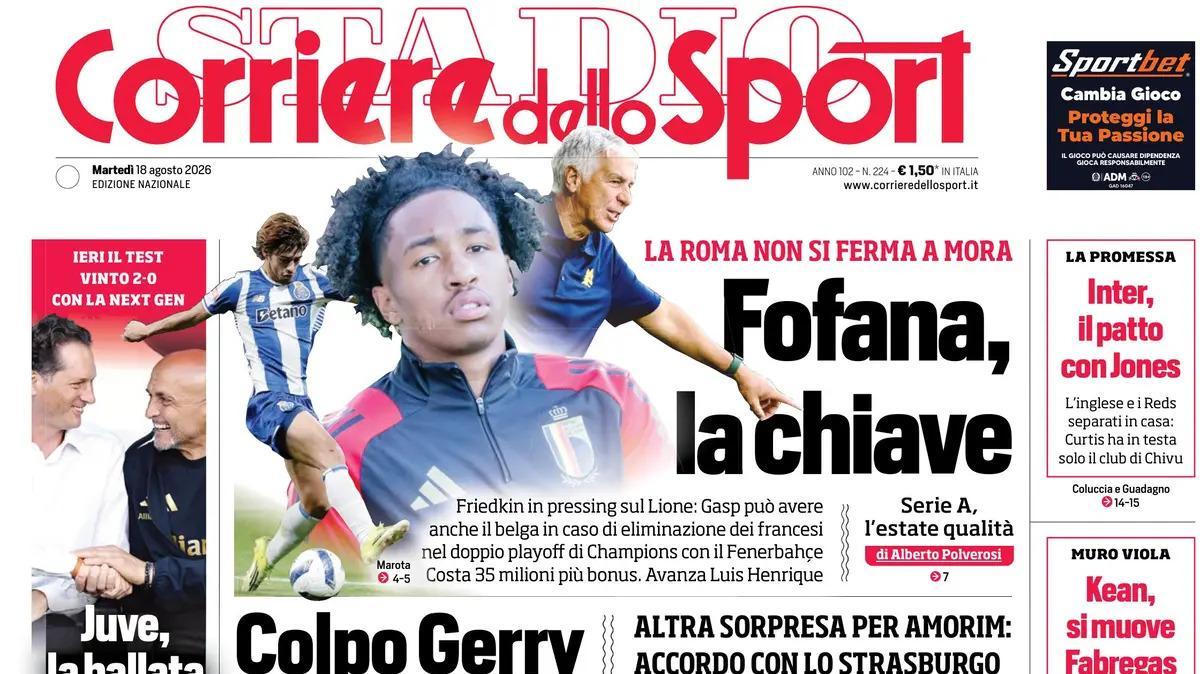 PRIMA PAGINA – Corriere dello Sport: "Moreira, botto Milan"