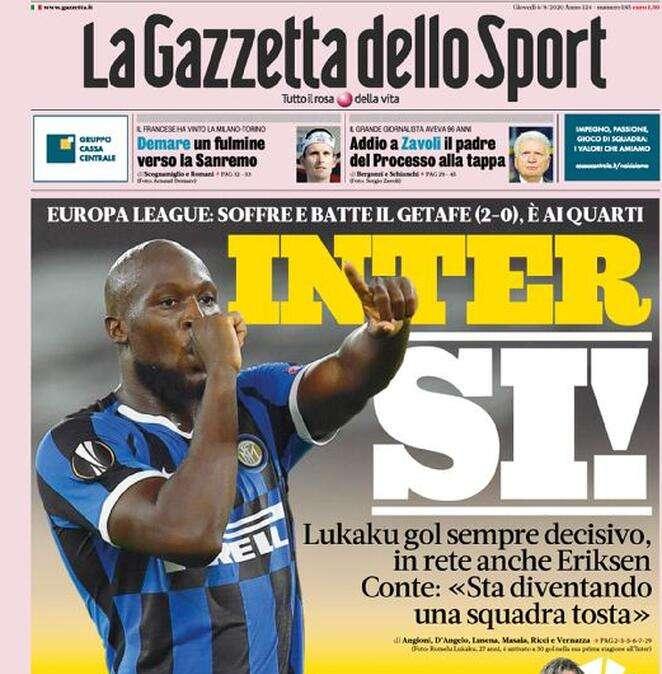 La Gazzetta dello Sport: "Inter sì" 