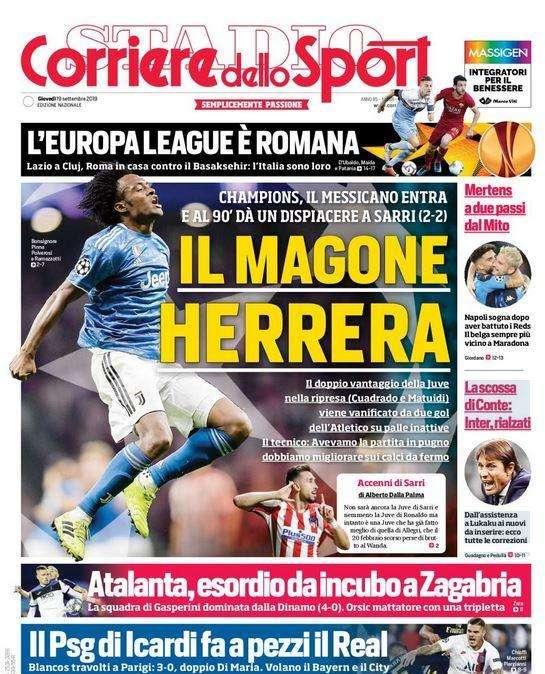 Il Corriere dello Sport: "Atalanta, esordio da incubo"