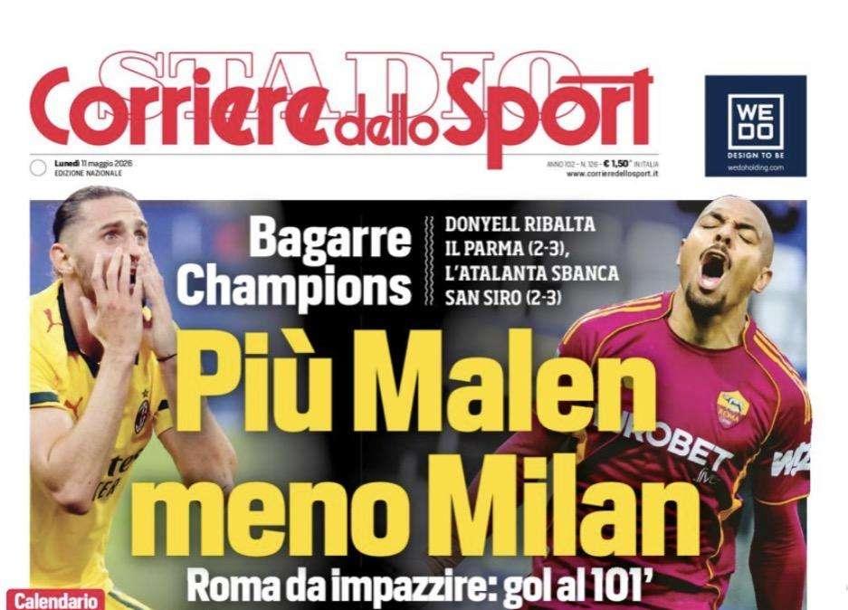 PRIMA PAGINA - Corriere dello Sport: "L'Atalanta sbanca San Siro (2-3)"