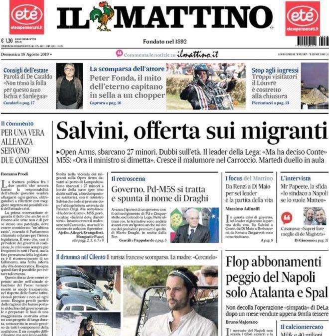 Il Mattino: "Napoli, flop abbonamenti: peggio solo Atalanta e Spal"