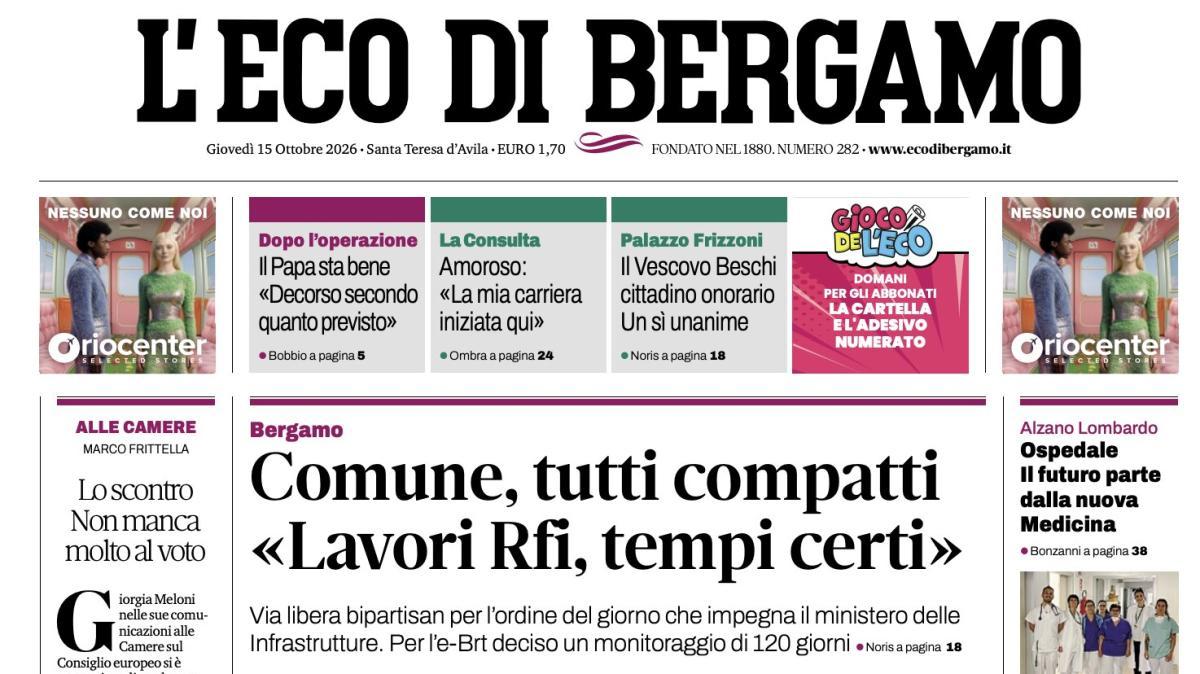 PRIMA PAGINA – L'Eco di Bergamo: "L'Atalanta debutta stasera contro il Pafos"