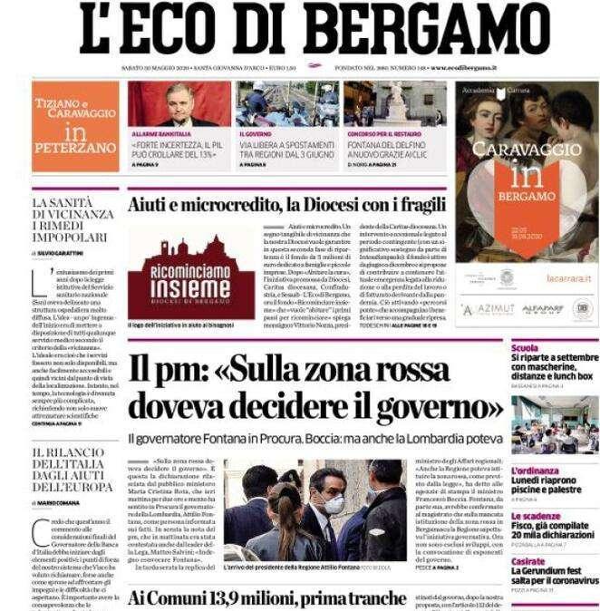 L'Eco di Bergamo - Il pm: «Sulla zona rossa doveva decidere il governo»