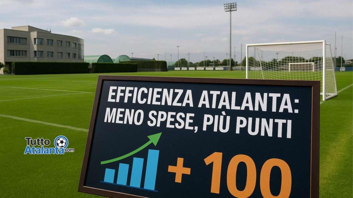 Atalanta, la regina dell'efficienza: meno costi, più risultati