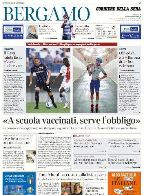Corriere di Bergamo: "Il Gasp saluta Ilicic: 'Vuole andare via'"