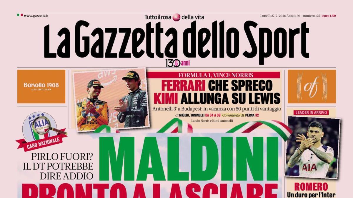 PRIMA PAGINA - Gazzetta dello Sport: "Maldini pronto a lasciare"