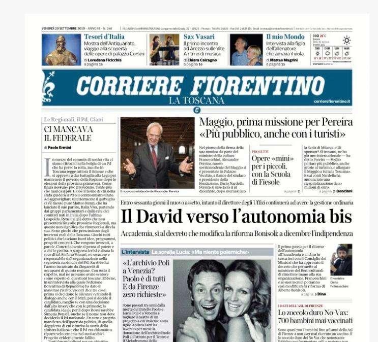 Corriere Fiorentino sui viola: "La doppia sfida degli ex"