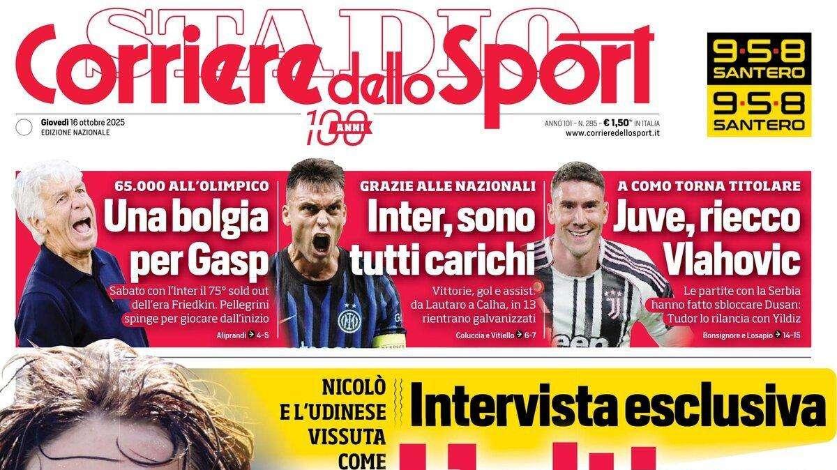 PRIMA PAGINA - Corriere dello Sport: "L’ultimo Zaniolo"