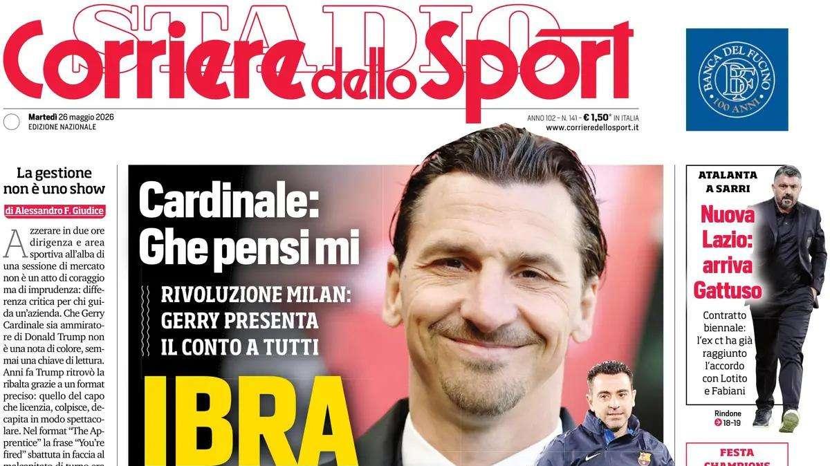PRIMA PAGINA – Corriere dello Sport: "Ibra vuole Xavi"