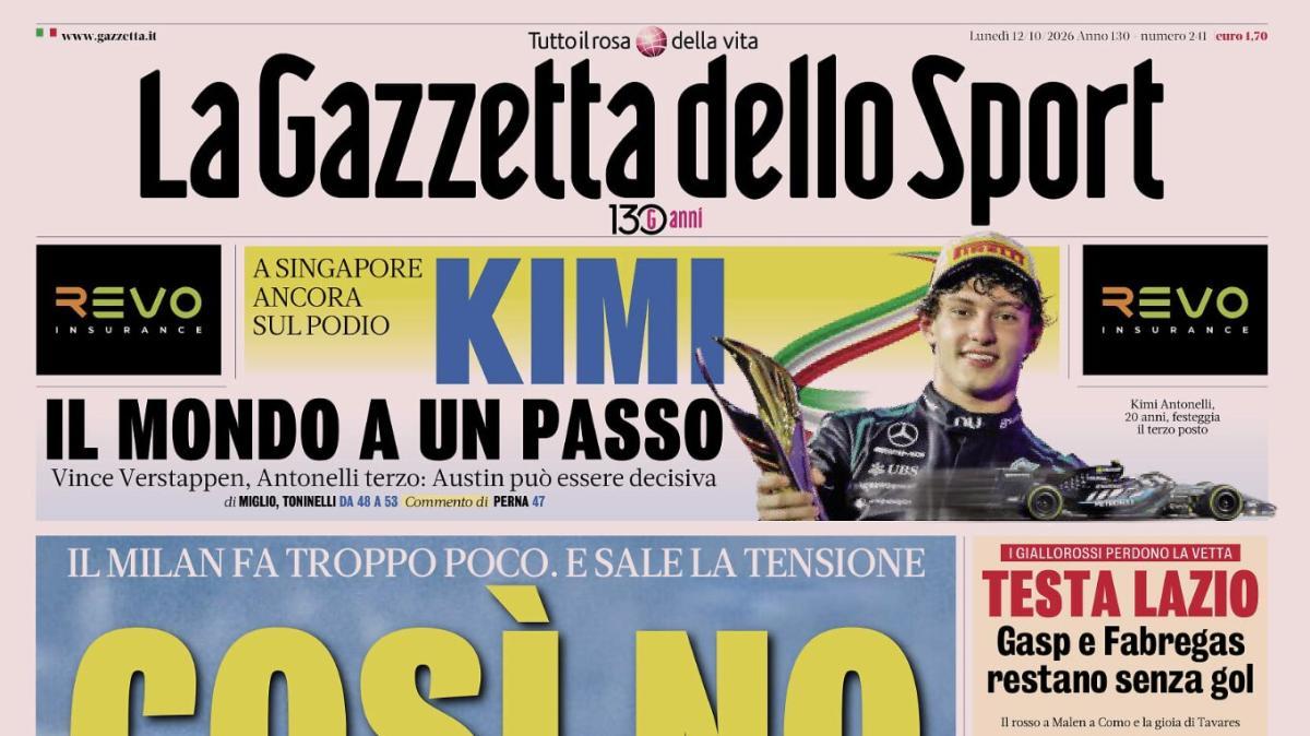 PRIMA PAGINA – La Gazzetta dello Sport: "Toro, caccia al gol. La Dea per la svolta"