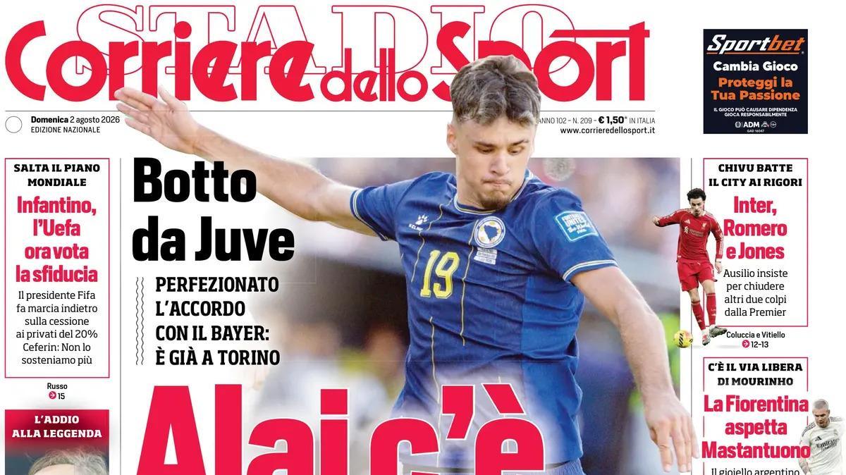 PRIMA PAGINA – Corriere dello Sport: "Alaj c'è"