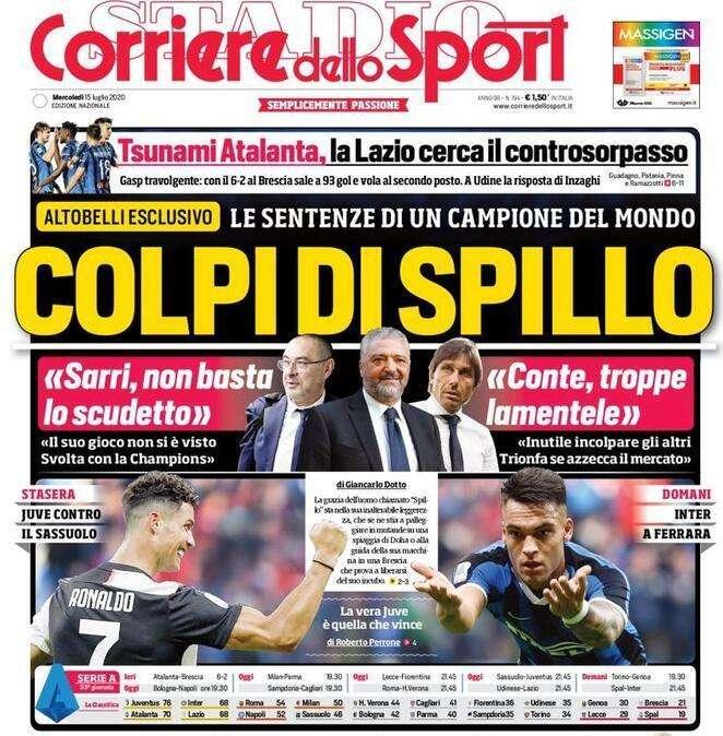 Corriere dello Sport: "Tsunami Atalanta"