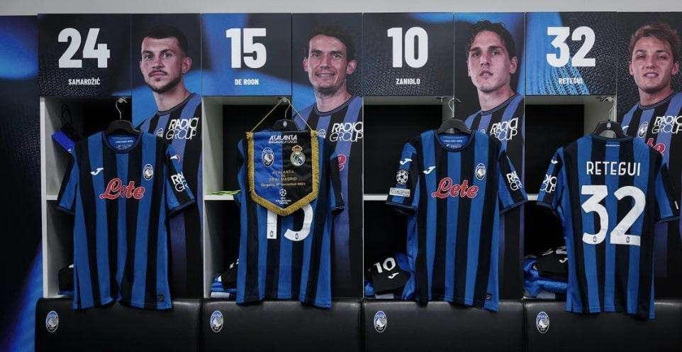 FOTO - Lo spogliatoio della Dea al Gewiss Stadium 