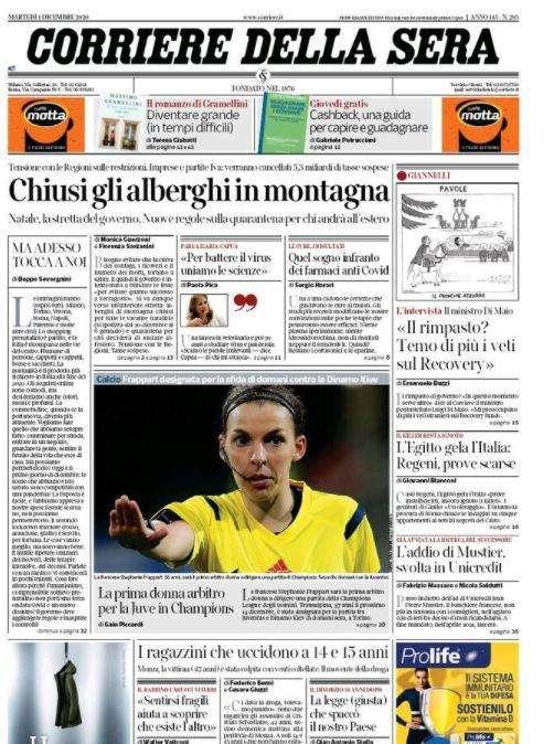 Corriere della Sera: "Chiusi gli alberghi in montagna"