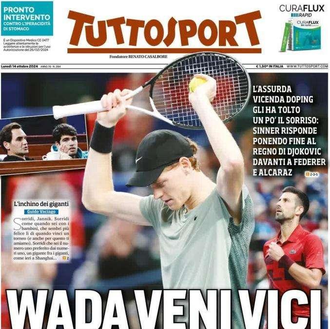 Tuttosport in prima pagina: "L'Italia di Fagioli e Ricci sfida anche le tensioni"