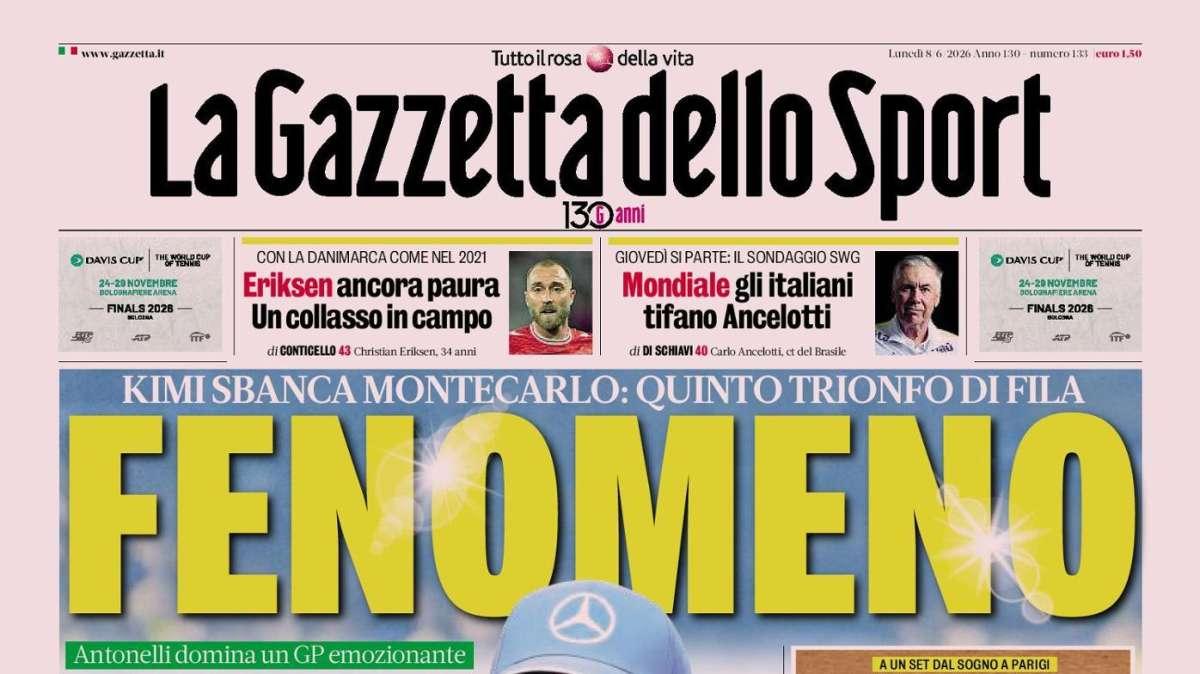 PRIMA PAGINA - Gazzetta dello Sport: "Fenomeno"