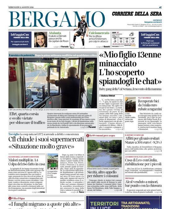 PRIMA PAGINA - Corriere di Bergamo: "Il saluto a Djimsiti passa anche da capitan de Roon"