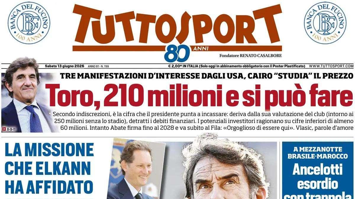 PRIMA PAGINA – Tuttosport: "Più italiana più forte più Juve"
