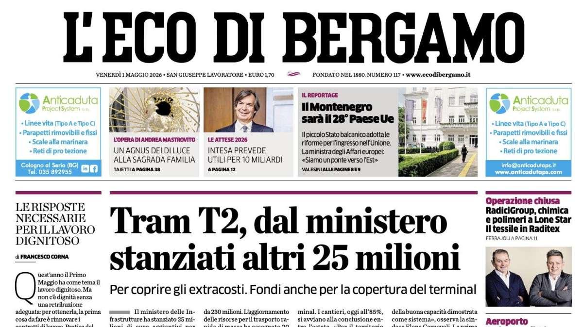 PRIMA PAGINA - L'Eco di Bergamo: "Atalanta, Samaden: «La coppa della Primavera lavoro di squadra»"