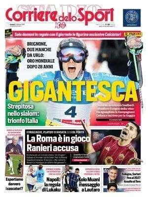 "La Roma è in gioco, Ranieri accusa": il Corriere dello Sport apre così sull'Europa League