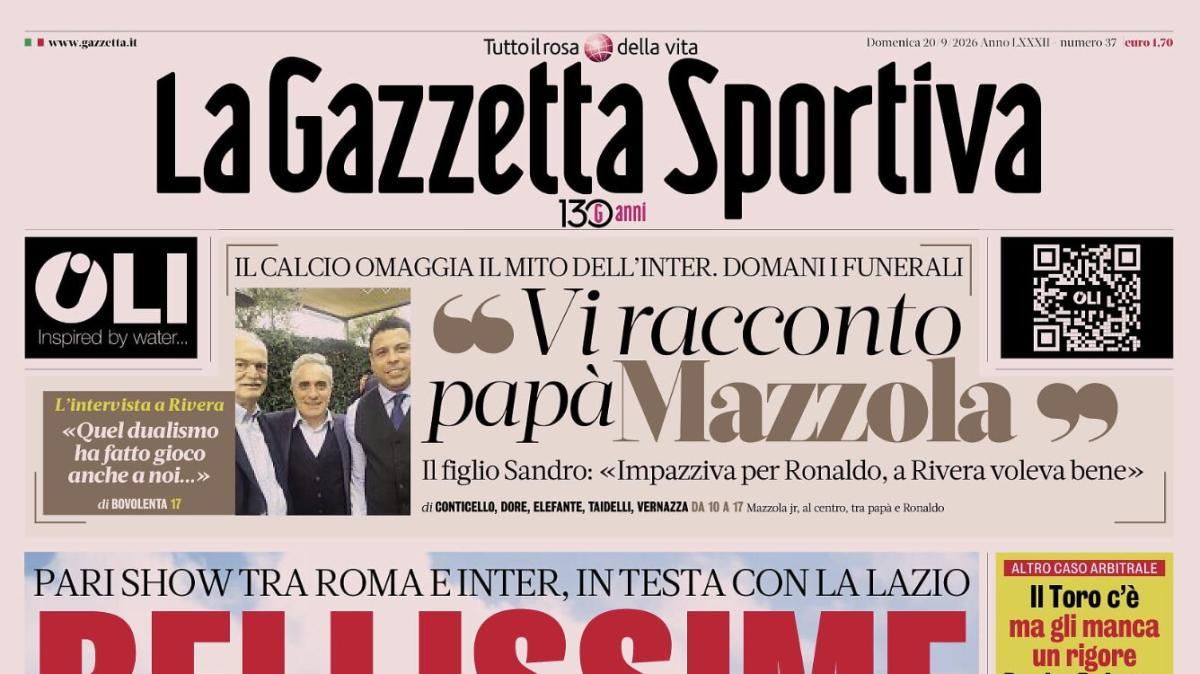 PRIMA PAGINA – La Gazzetta Sportiva: "Arriva l'Atalanta. Le sfide di Spalletti da Sarri a… Conte"