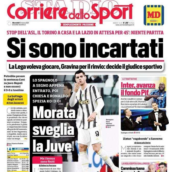 Corriere dello Sport in apertura: "Si sono incartati"