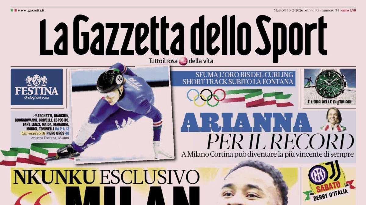 PRIMA PAGINA - La Gazzetta dello Sport: "Nkunku esclusivo: «Milan ti amo»"