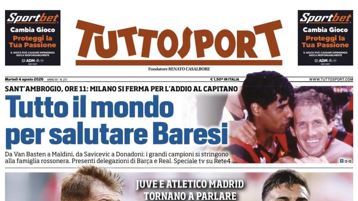 PRIMA PAGINA – Tuttosport: "Sorloth-Nico ultima chiamata"