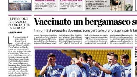 L'Eco di Bergamo: "Atalanta, goleada a Parma e secondo posto rafforzato"