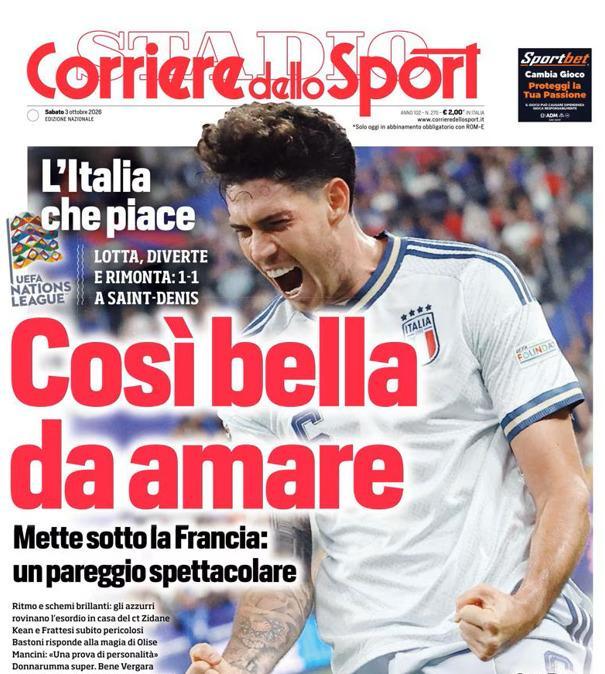 PRIMA PAGINA - Corriere dello Sport: "Lista Juve: c'è anche Bernasconi"