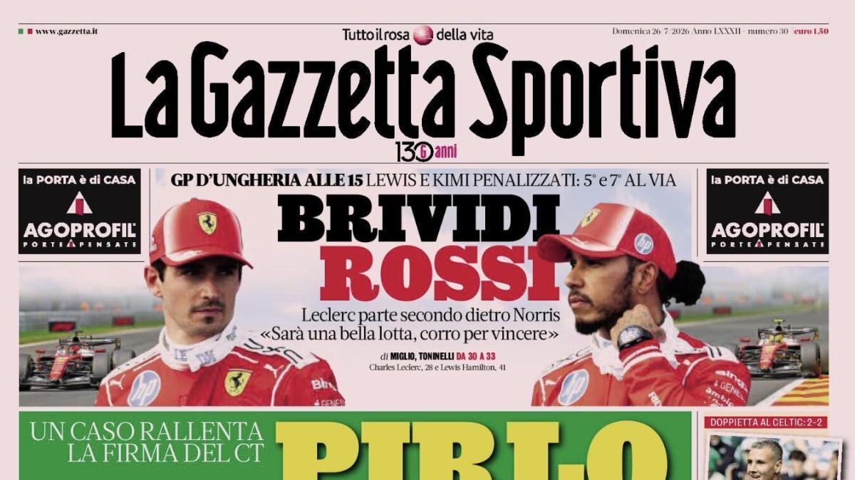 PRIMA PAGINA – La Gazzetta Sportiva: "Pirlo Ombre russe"