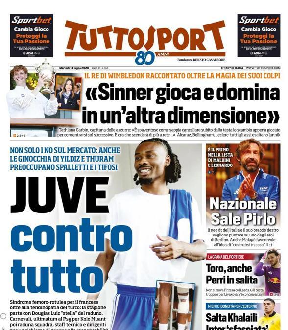 PRIMA PAGINA - Tuttosport: "Juve contro tutto"