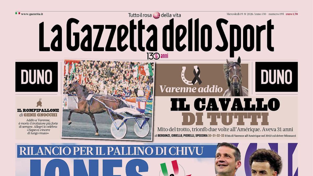 PRIMA PAGINA - Gazzetta dello Sport: "Jones, l'Inter c'è"