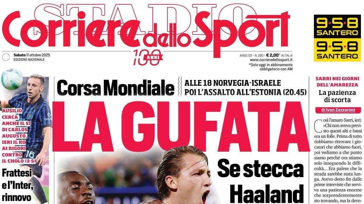 PRIMA PAGINA - Corriere dello Sport: "Mai così Hojlund"