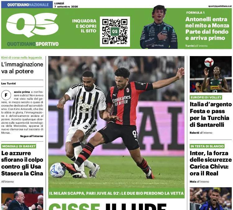 PRIMA PAGINA – QS : "La Roma accusa Luca Percassi: «Ha offeso il ds D'Amico» Ma per la Dea «è tutto falso»"