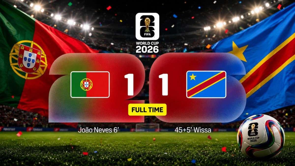 Portogallo-Congo 1-1, tabellino & gol
