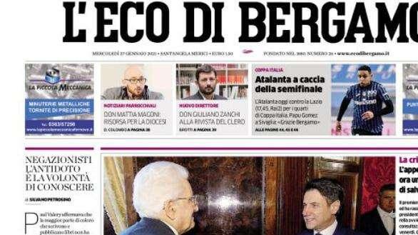 L'Eco di Bergamo: "Atalanta a caccia della semifinale"