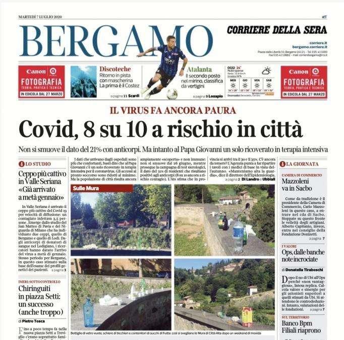 Corriere di Bergamo: "Atalanta, il secondo posto nel mirino. Classifica da vertigini"