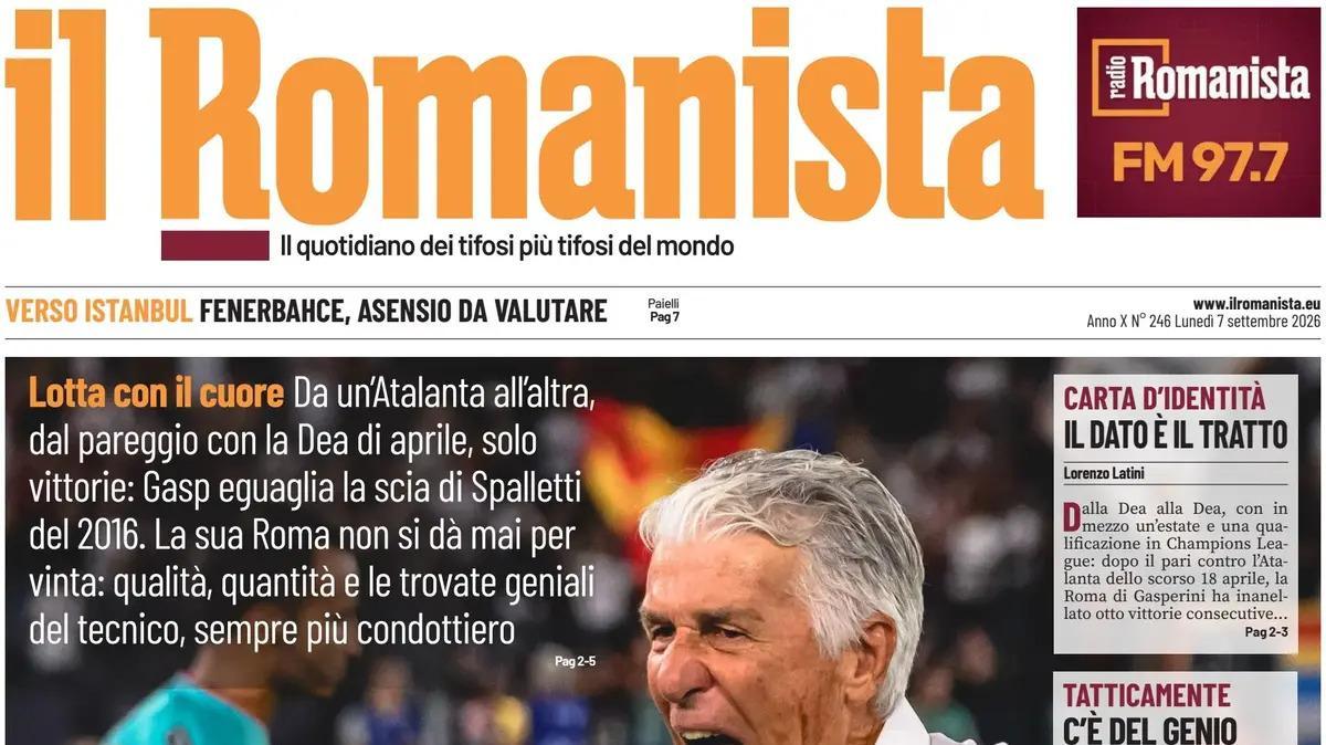 PRIMA PAGINA – il Romanista: "Percassi vs D'Amico"
