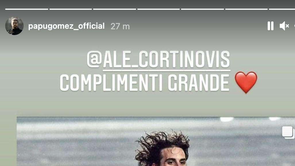 Il Papu celebra il suo erede Cortinovis: "Complimenti grande"