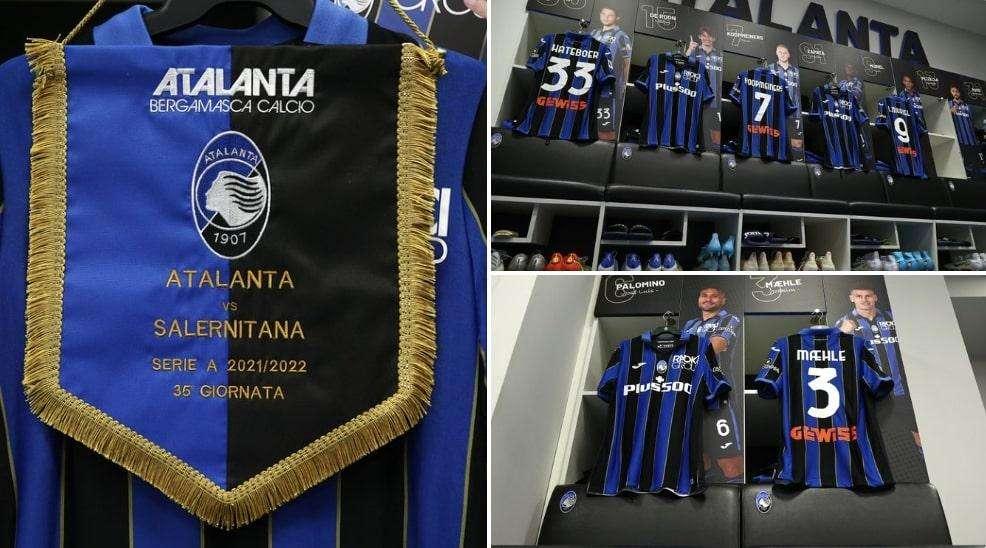 FOTO - Atalanta-Salernitana, lo spogliatoio della Dea al Gewiss Stadium 