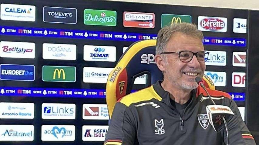 Lecce, Baroni in conferenza: "Atalanta la più forte del momento"