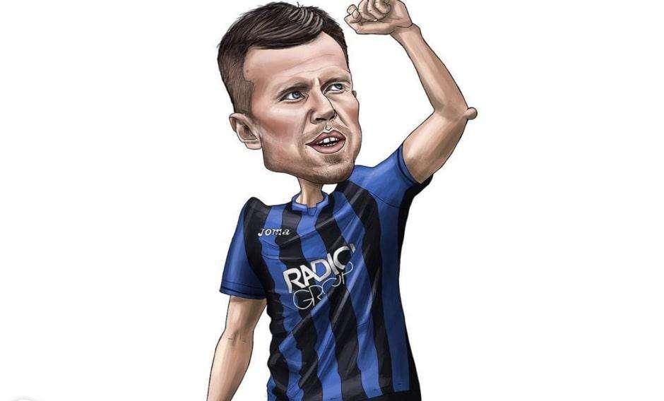 Ilicic, scatenato anche in caricatura